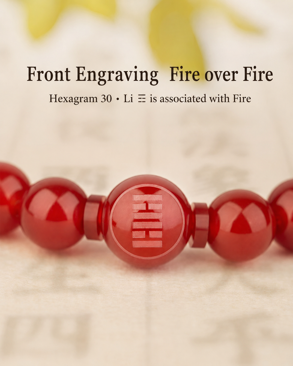 Fire Element Red Agate Bracelet