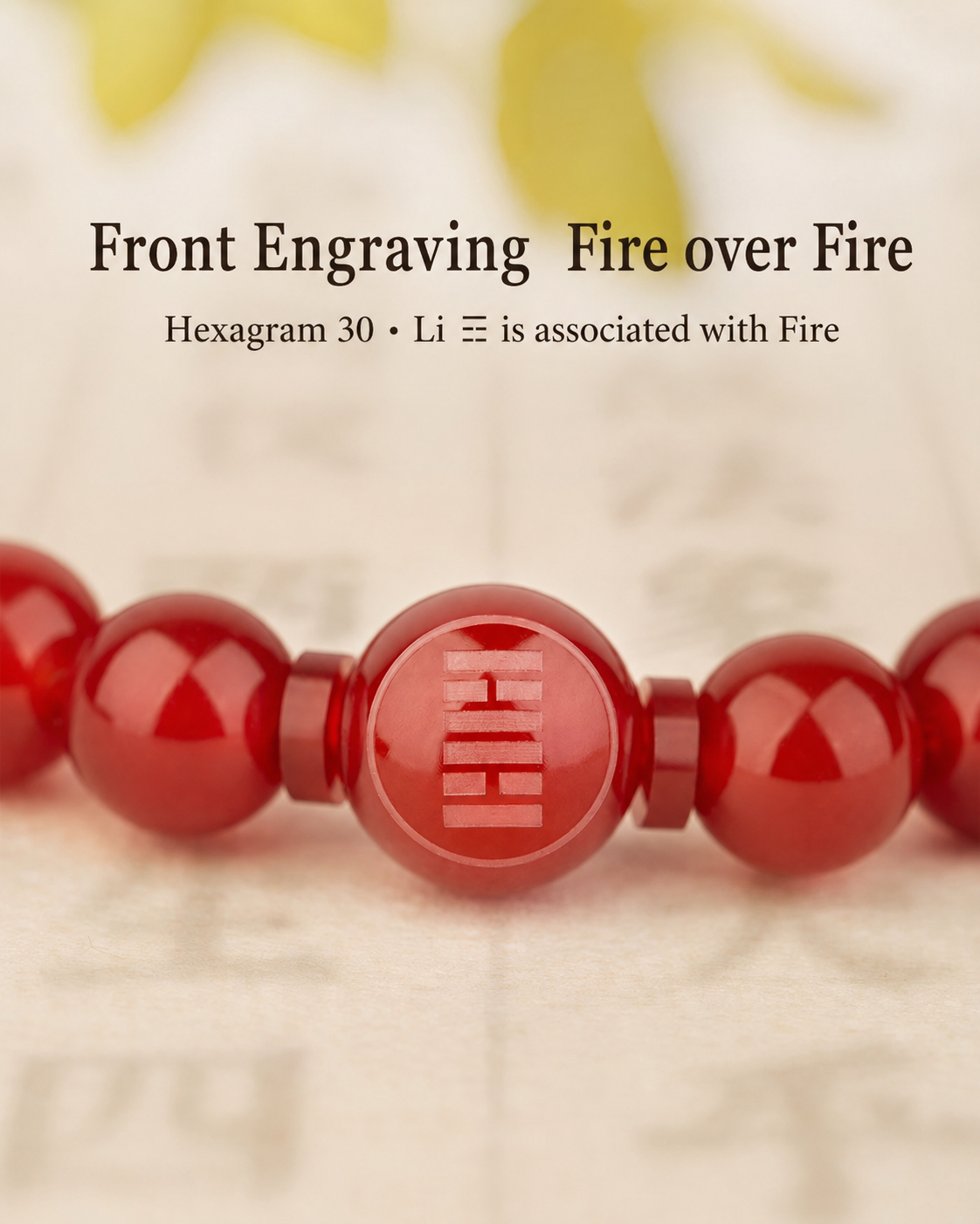 Fire Element Red Agate Bracelet