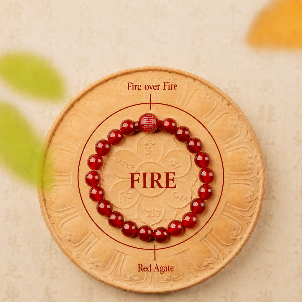 Fire Element Red Agate Bracelet